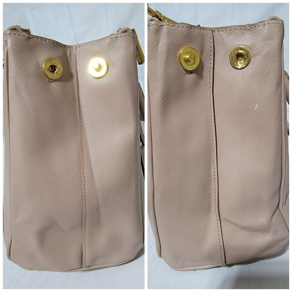 Prada Saffiano Lux Leather Small Galleria Double Zip Tote Bag Light Rose Pink - Picture 8 of 16